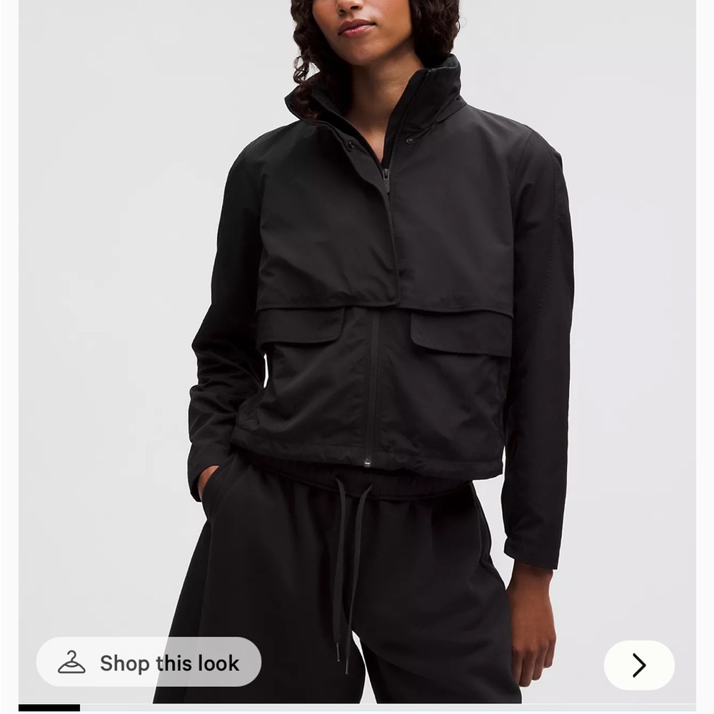Lululemon Always Effortless Jacket Black Zip-Up Jacket Size 2